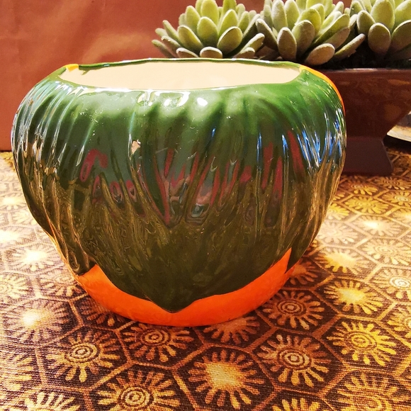 Vintage Ceramic Pumpkin Man Planter - Picture 12 of 16